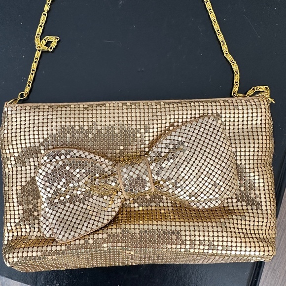 NWT Kate Landry August Evening Rose Gold Bow Evening Bag - Picture 2 of 7